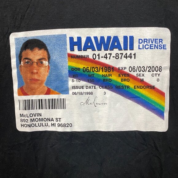 Superbad McLovin ID Graphic Tee XL - Picture 2 of 4